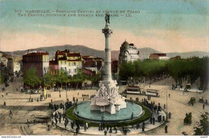 Marseille CPA Fontaine Cantini et avenue du Prado