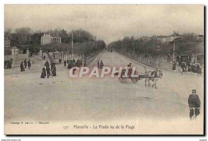 Marseille - Le Prado vu de la Plage - CPA