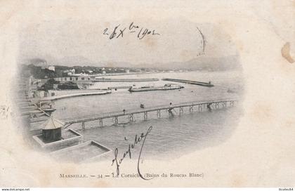 CPA-13-MARSEILLE-La corniche-bains du Roucas Blanc