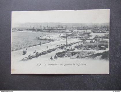 AK Frankreich um 1900 MARSEILLE Les Bassins de la Joliette / Hafen