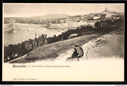 CPA Marseille, Le Vieux Port et Notre-Dame-de-la-Garde