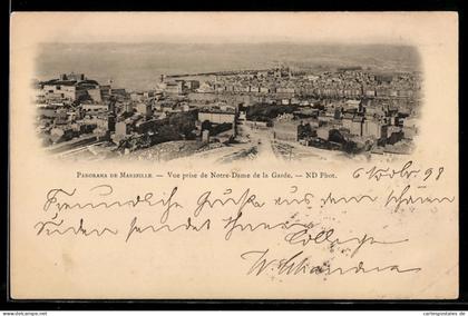 CPA Marseille, Vue prise de Notre-Dame de la Garde