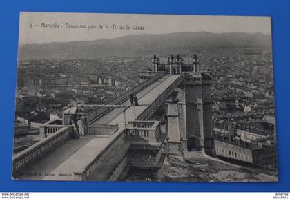 1907 Notre-Dame de la Garde,ascenseur- MARSEILLE-vue panoramique CPA-Carte Postale [13] Bouches-du-Rhône