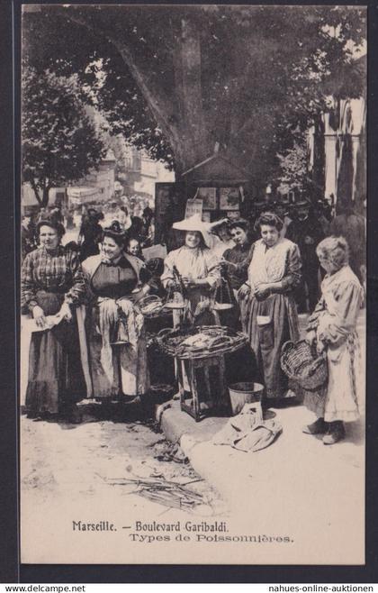 Ansichtskarte Marseille Markt Boulevard Garibaldi Frankreich
