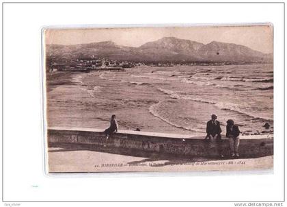 13 MARSEILLE Bonneveine, Vue Générale, Pointe Rouge, Massif de Marseilleveyre, animée, ed BR 44, 192?