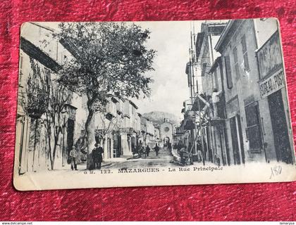Mazargues, Marseille La rue principale devant Magasin -Bureau de poste -animée trav [13] BDR-Carte Postale Quartiers Sud