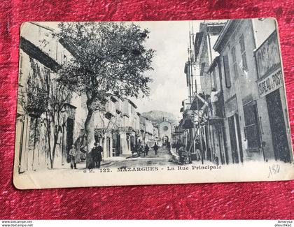 Mazargues, Marseille La rue principale devant Magasin -Bureau de poste -animée trav [13] BDR-Carte Postale Quartiers Sud