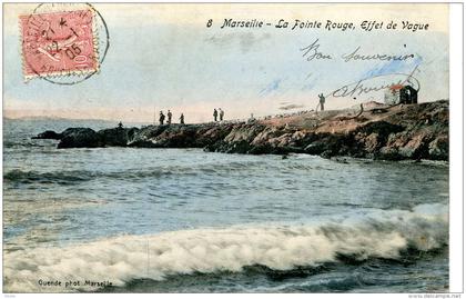 N°58301 -cpa Marseille -la pointe route, effet de vague-