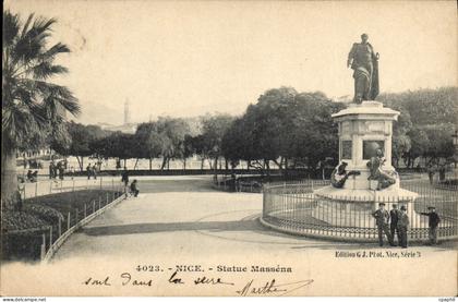 CPA Nice Statue Massena