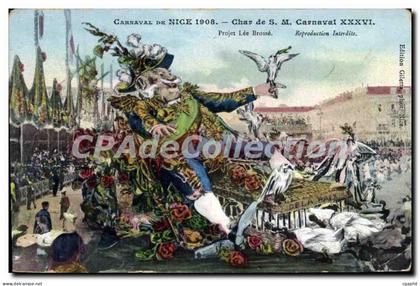 CPA Carnaval de Nice 1908 char de S N Carnaval XXXVI