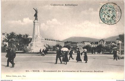 CPA - Carte Postale -France-Nice Monument du Centenaire et Nouveaux Jardins 1904 VM48393