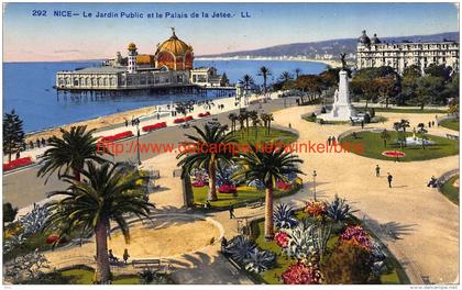 1928 Jardin Public et Palais de la Jetée - Nice