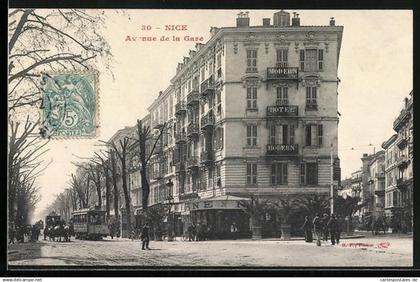 CPA Nice, Avenue de la Gare