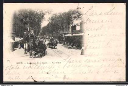 CPA Nice, L`Avenue de la Gare