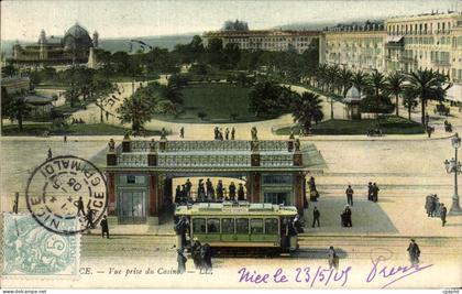 CPA Nice Vue prise du Casino Tramway