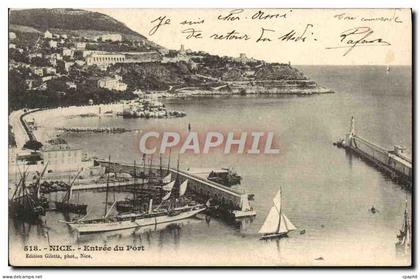 CPA Nice Entree du Port Bateaux