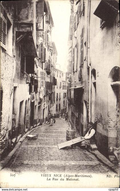CPA Vieux Nice La Rue du Malonat