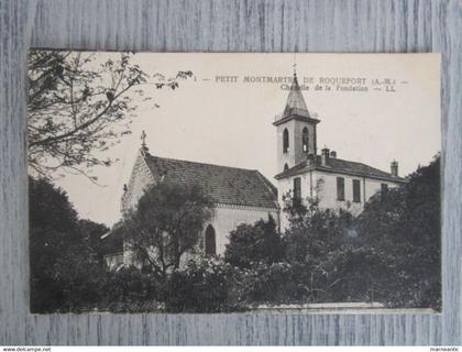cpa Roquefort les pins(06)petit Montmartre de roquefort-chapelle de la fondation