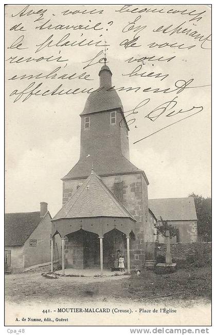 Creuse- Moutier-Malcard -Place de l'Eglise.