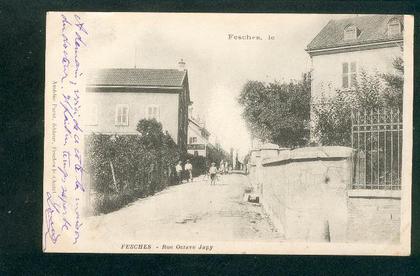 Fesches. Rue Octave Japy. Petite animation. Maison du Docteur (d'après le contenu de la correspondance)