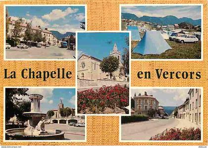 Carte Postale - 26 - La Chapelle en Vercors - Multivues - Automobiles - Flamme Postale de La Chapelle en Vercors - CPM -