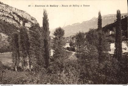 CPA Environs de Belley Route de Belley a Yenne