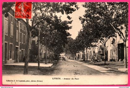 Livron - Avenue du Pont - Animée - Collection J. DE LAPASSAL - 1911