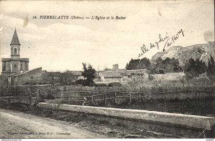 Pierrelatte CPA l'eglise et le rocher