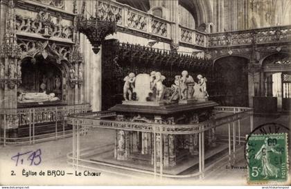 CPA Brou Eure et Loir, Kirche, Innenansicht, Chor