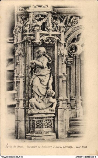 CPA Brou Eure et Loir, Kirche, Mausoleum von Philibert dem Schönen