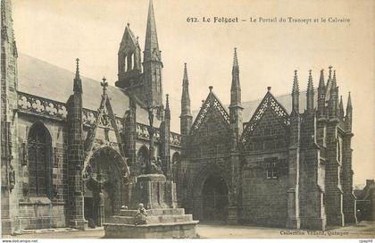CPA Le Folgoet Le Portail du Transept et le Calvaire