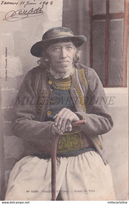 FRANCE - Elliant, Vieillard, Postcard 1906