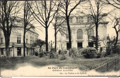 CPA Épernay Marne, Theater und Plätze