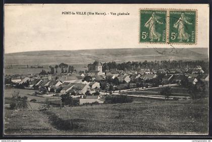 CPA Pont-la-Ville, Vue générale du village