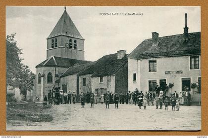 PONT-LA-VILLE  (52) : " L'EGLISE - LE CAFE DES AMIS "