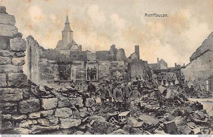 Montfaucon-d'Argonne en ruine (55) Eglise . Montfaucon