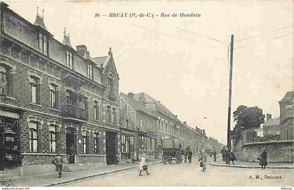 62 - Bruay - Rue de Houdain - Animé - Ecrite - CPA - Voir Scans Recto-Verso