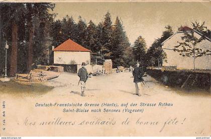 France - SAINT-BLAISE (68) Deutsch-französiche Grenze (Hants) auf der Strasse Rothau Saint-Blaise nach Senines