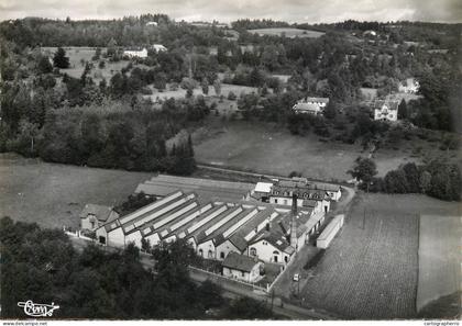 Aerial view postcard France Haute Saône > Mélisey tissage carraz