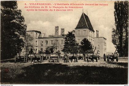 CPA VILLERSEXEL - L'Artilerie Allemande Chateau Ruines (380134)
