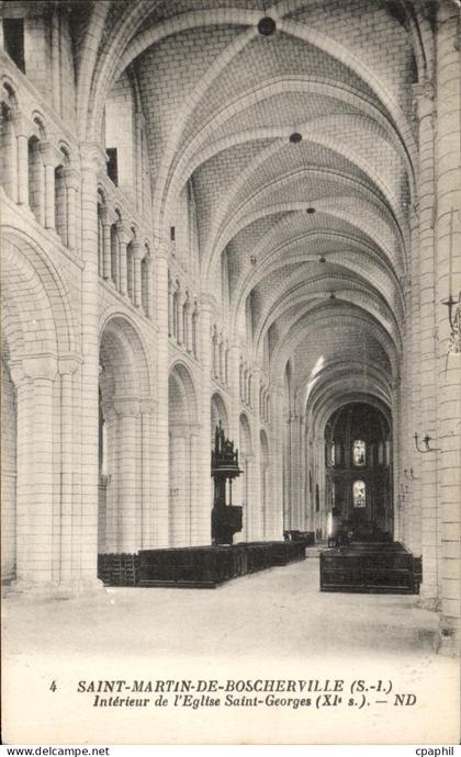 CPA Saint martin De Boscherville Eglise Saint Georges interieur