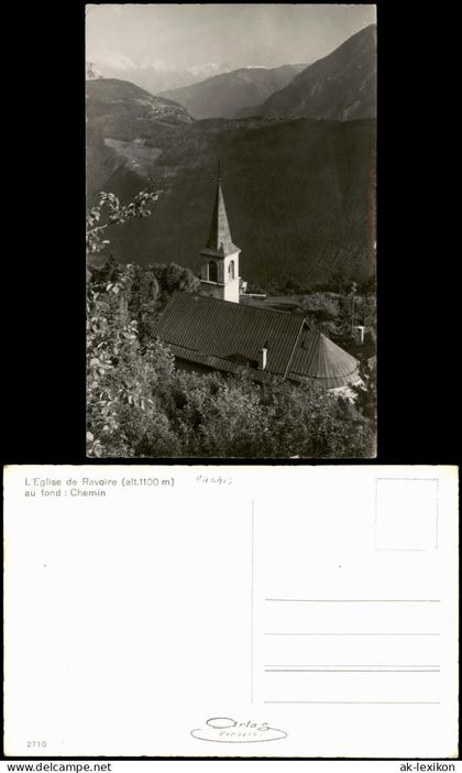 CPA La Ravoire Kirche von Ravoire mit Blick auf Chemin 1950