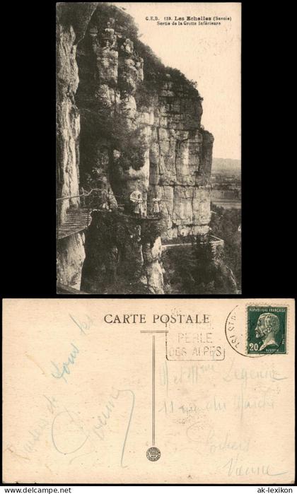 CPA Les Échelles Sortie de la Grotte Inférieure, Les Echelles 1925