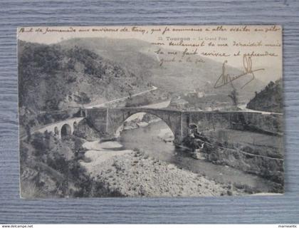 Cpa Tournon (73) le grand pont