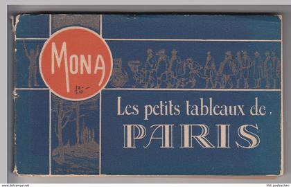 (60595) AK Paris, Mäppchen mit 15 Karten, vor 1945