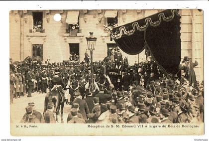 CPA- Carte Postale - FRANCE-Paris-Réception de S.M. Edouard VII à la gare du Bois de Boulogne-14/01/1918 VM5065