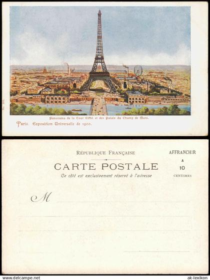 CPA Paris Exposition Universelle Eiffelturm Tour Eiffel 1900