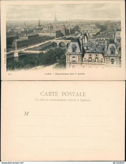 CPA Paris Panorama des 7 ponts Eiffelturm 1911