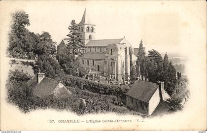 CPA Graville L Eglise Sainte Honorine
