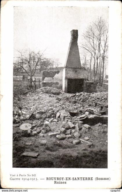 CPA Rouvroy En Santerre (Somme) Ruines